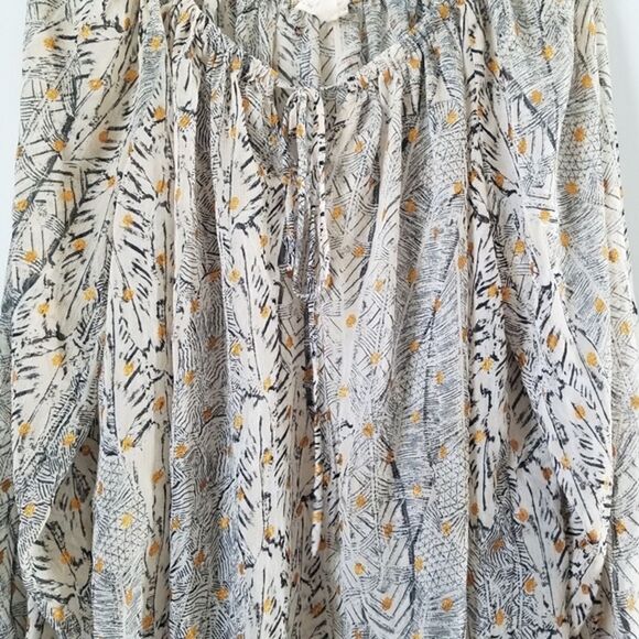 Lovestitch Black and Tan Peasant Blouse S / M - Picture 5 of 10